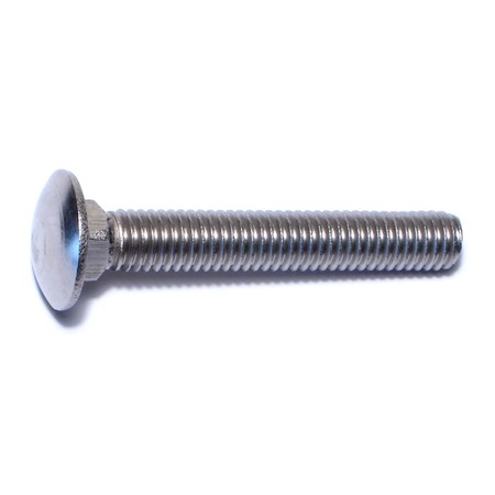 3/8""-16 x 2-1/2"" 18-8 Stainless Steel Coarse Thread Carriage Bolts 4PK -  MIDWEST FASTENER, 65026